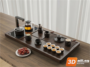 Tea Set 3D Model